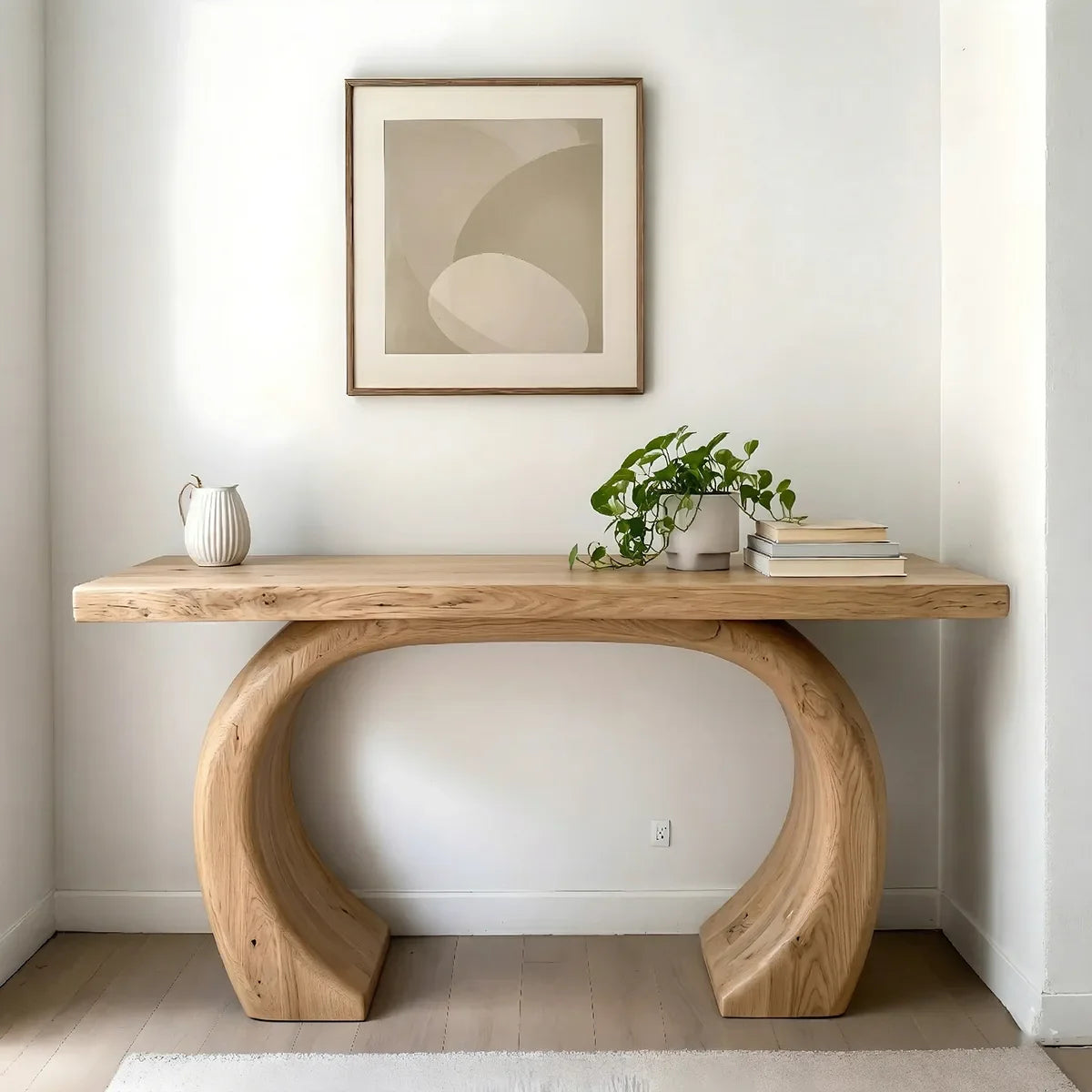 Modern Solid Wood Console Tables - Elegant Statement Pieces For Entryways And Living Spaces