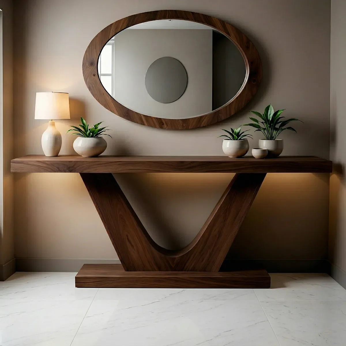 Modern Wood Console Tables And Cabinets - Sculptural Style For Welcoming Entryways