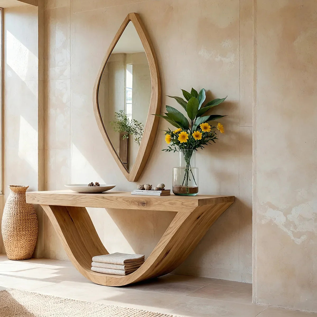 Light Wood Console Tables - Sculptural Warmth And Functional Elegance For Modern Interiors