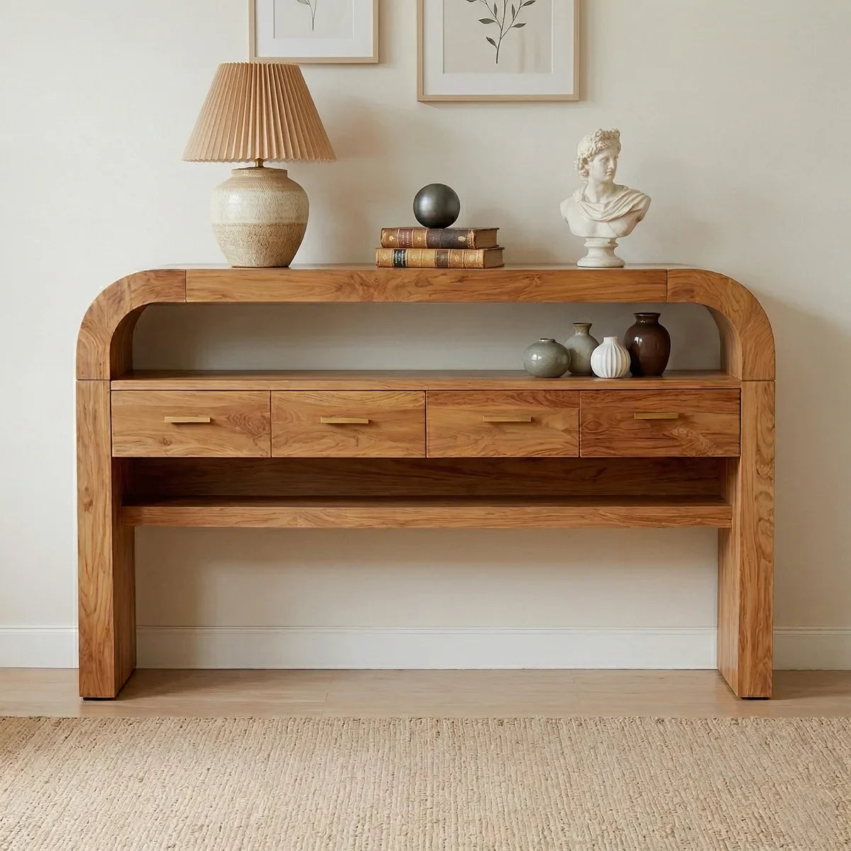 Wood Console Tables With Storage - Elegant Organization For Entryways And Living Spaces