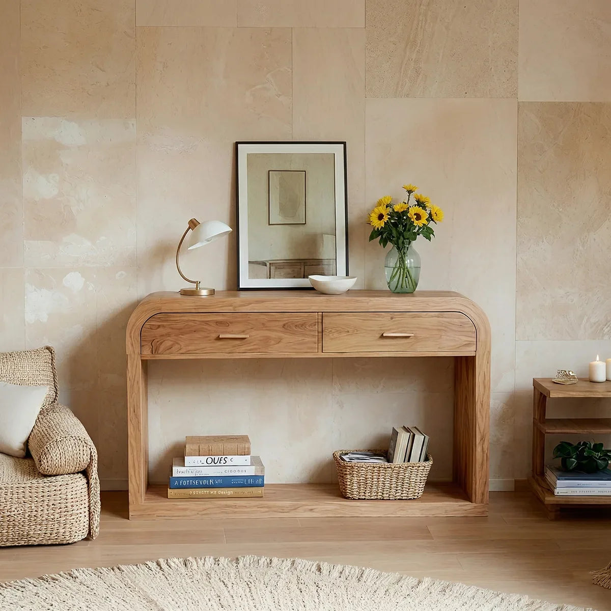 Wood Console Tables With Open Shelving - Stylish Storage And Natural Warmth For Modern Homes