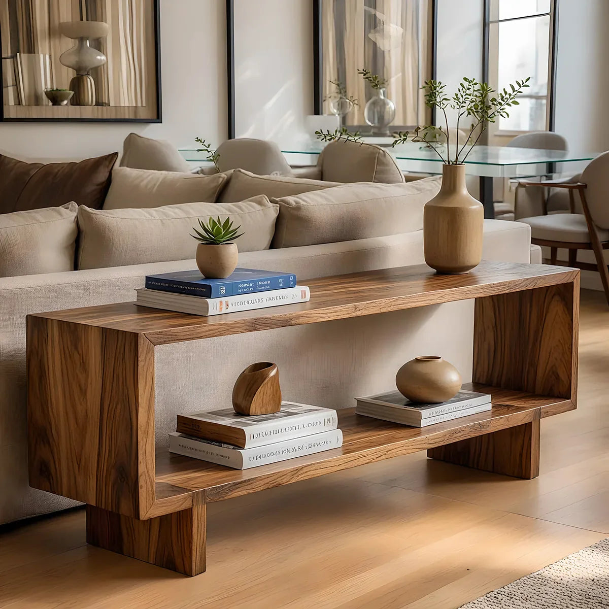 Creating a Warm and Inviting Entryway with Natural Wood Furniture