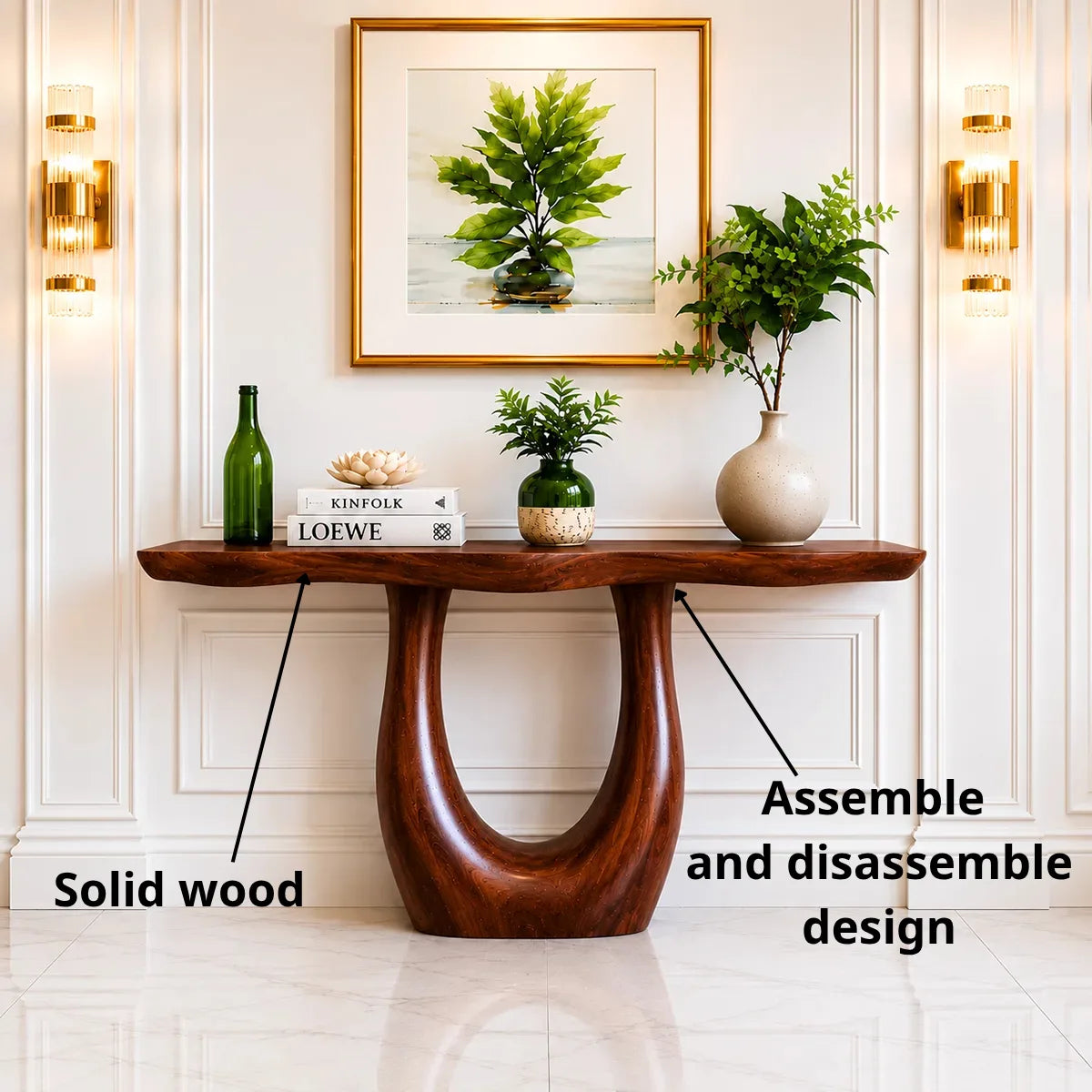 Modern Wooden Console Table – Handcrafted Entryway Decor