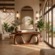 Modern Wave Console Table – Sculptural Organic Entryway Console Table TT006-3088