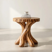 Twisted Root Solid Wood Side Table | Sculptural End Table TH003-6899