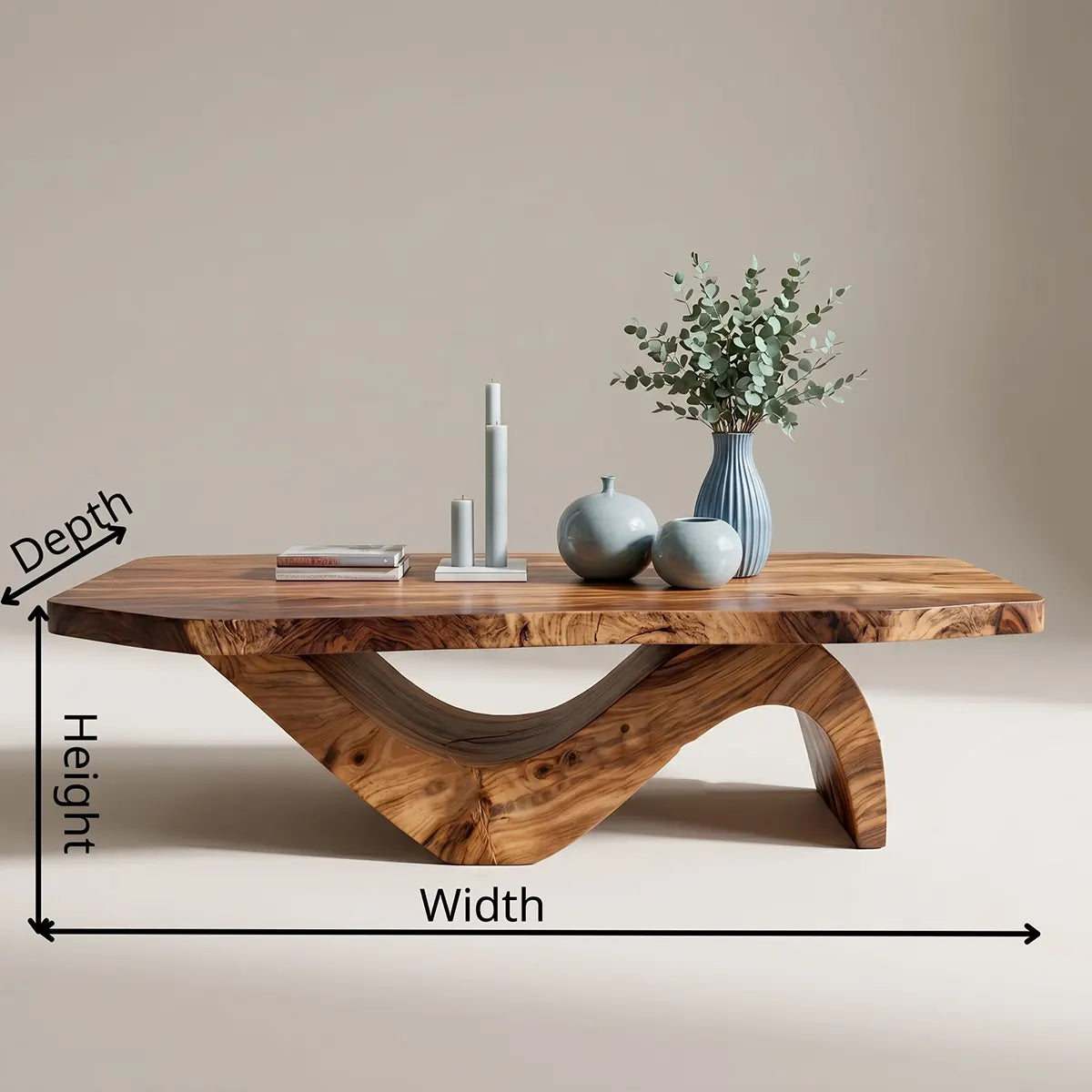 Handcrafted Live Edge Wood Coffee Table for Modern Living Room TT006-8016