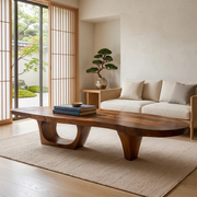 Organic Solid Wood Coffee Table | Freeform Coffee Table for Modern Living Room TT006-2637