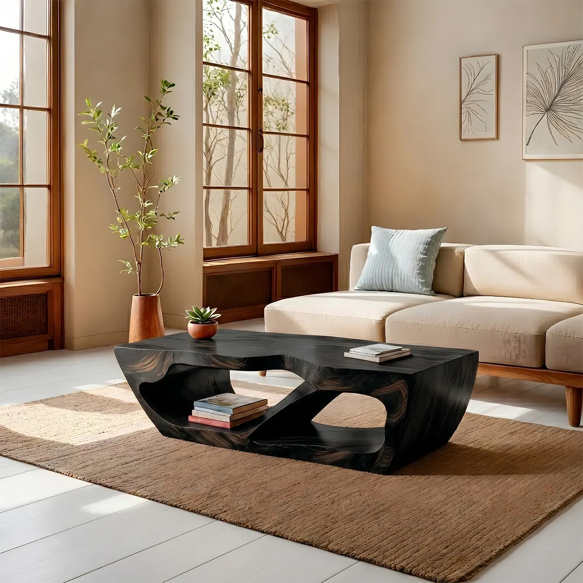 Modern Living Room Coffee Table – Handcrafted Wood Furniture TT006-1518