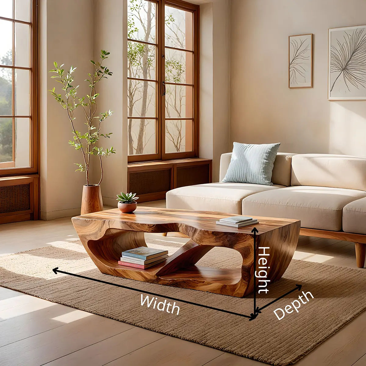 Modern Living Room Coffee Table – Handcrafted Wood Furniture TT006-1518