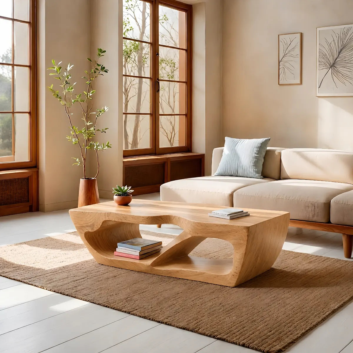 Modern Living Room Coffee Table – Handcrafted Wood Furniture TT006-1518