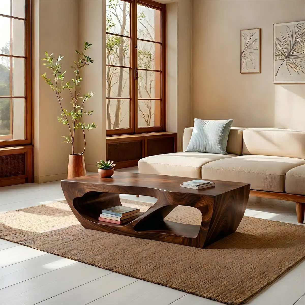 Modern Living Room Coffee Table – Handcrafted Wood Furniture TT006-1518