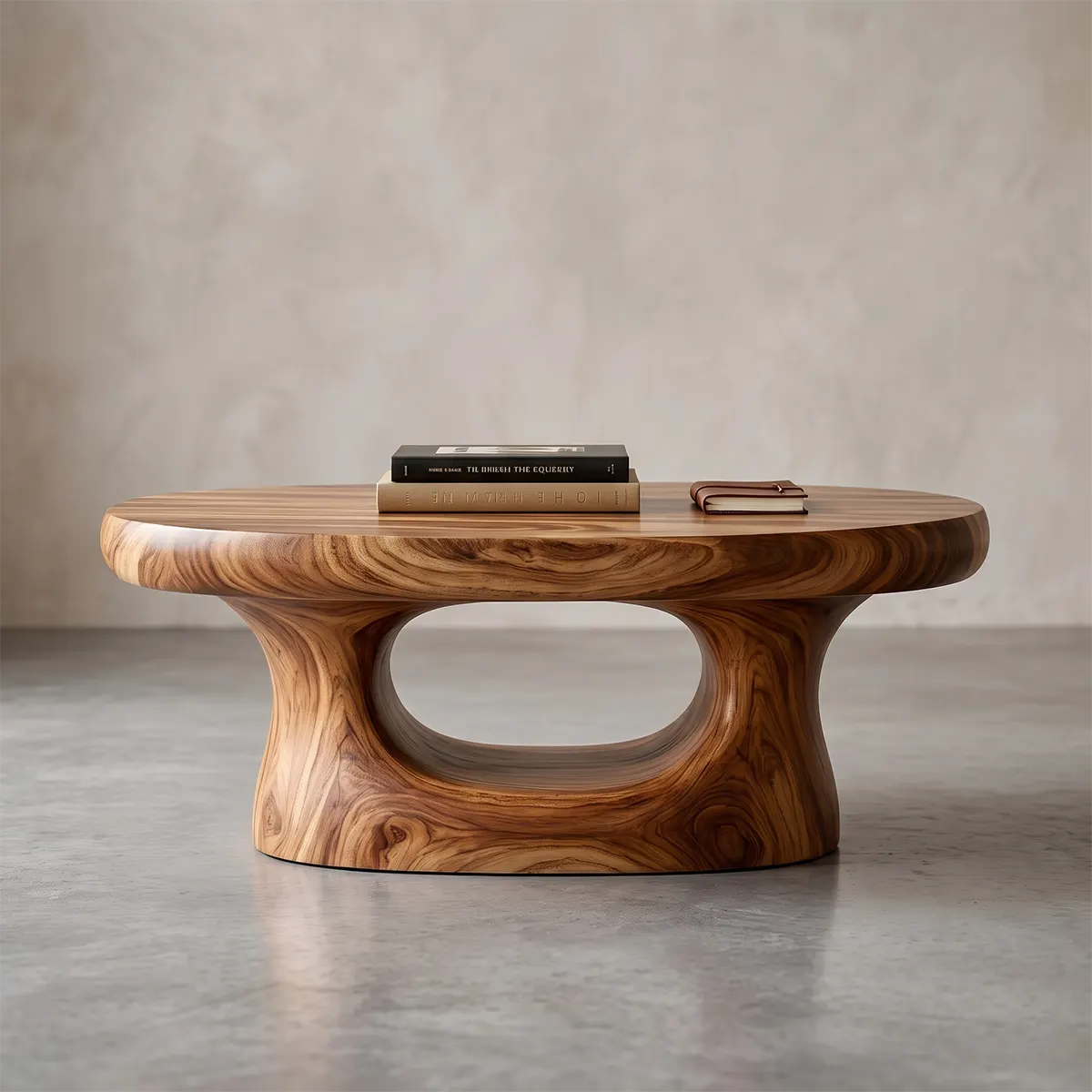 Modern Oval Coffee Table | Organic Sculptural Cocktail Table for Contemporary Living Room TT006-8612