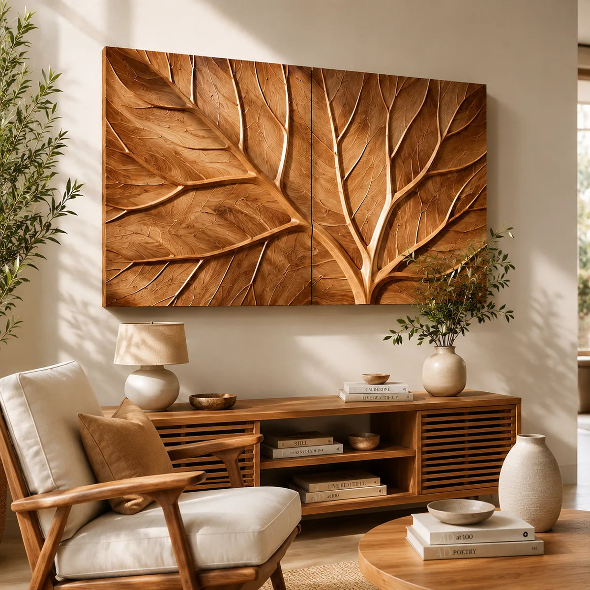 Tree of Life Wood Wall Art | Abstract Wooden Wall Decor for Living Room, Bedroom & Office TT006-2824