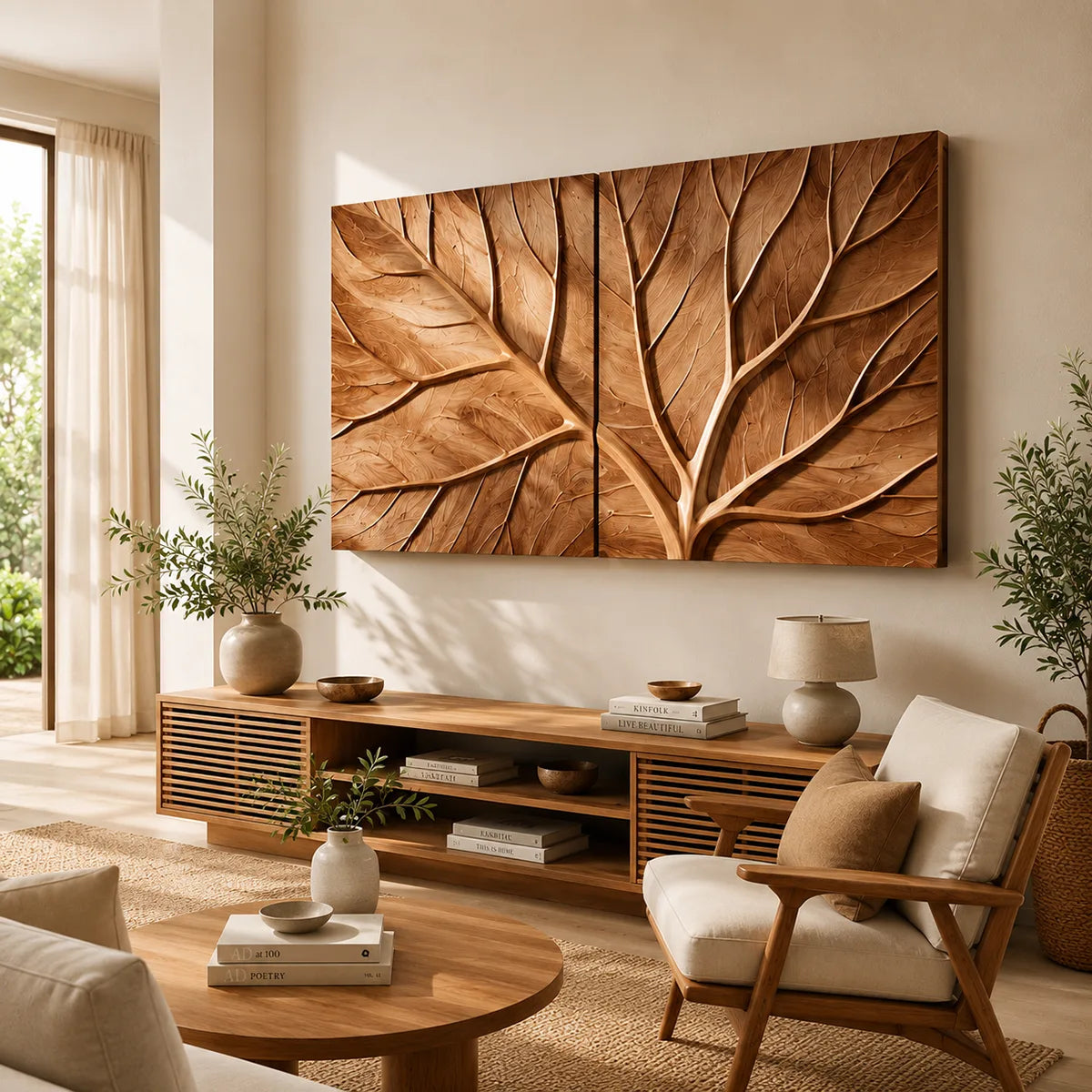 Tree of Life Wood Wall Art | Abstract Wooden Wall Decor for Living Room, Bedroom & Office TT006-2824