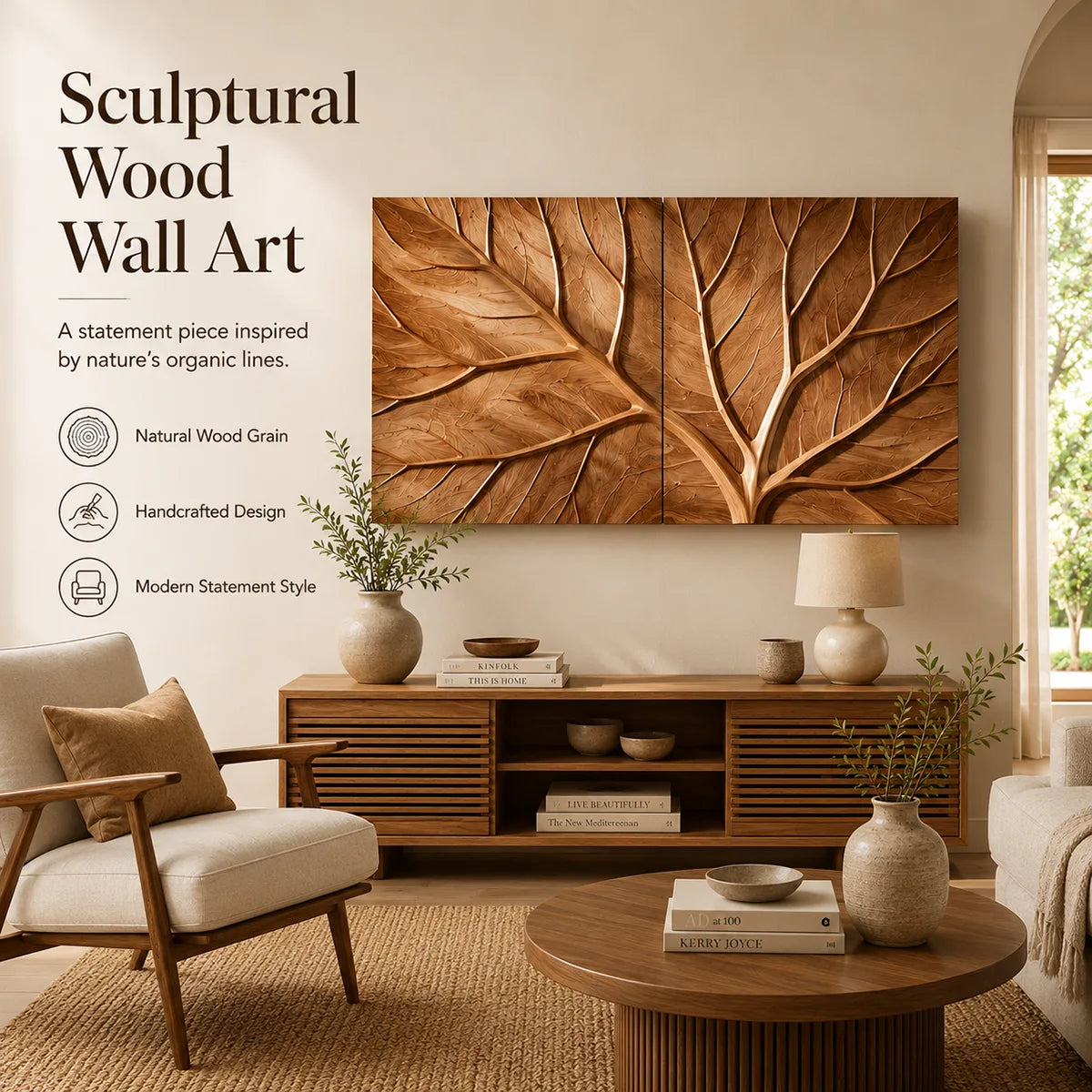 Tree of Life Wood Wall Art | Abstract Wooden Wall Decor for Living Room, Bedroom & Office TT006-2824