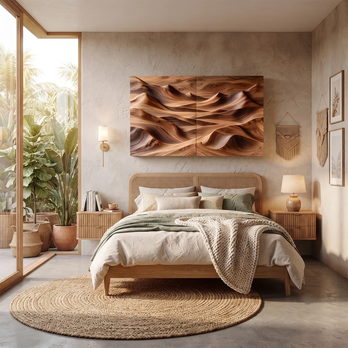 Abstract Wood Mountain Wall Art | Modern Wooden Wall Decor for Living Room, Bedroom & Office TT006-4329