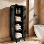 Handcrafted Solid Wood Bathroom Storage Cabinet