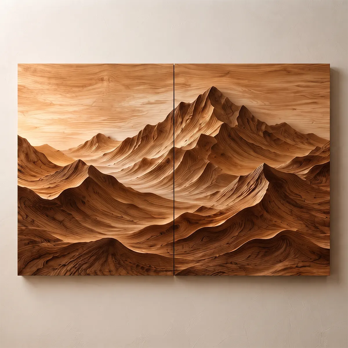 Mountain Wood Wall Art | Abstract Wooden Landscape Wall Decor for Living Room, Bedroom & Office TT006-1627