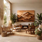 Mountain Wood Wall Art | Abstract Wooden Landscape Wall Decor for Living Room, Bedroom & Office TT006-1627