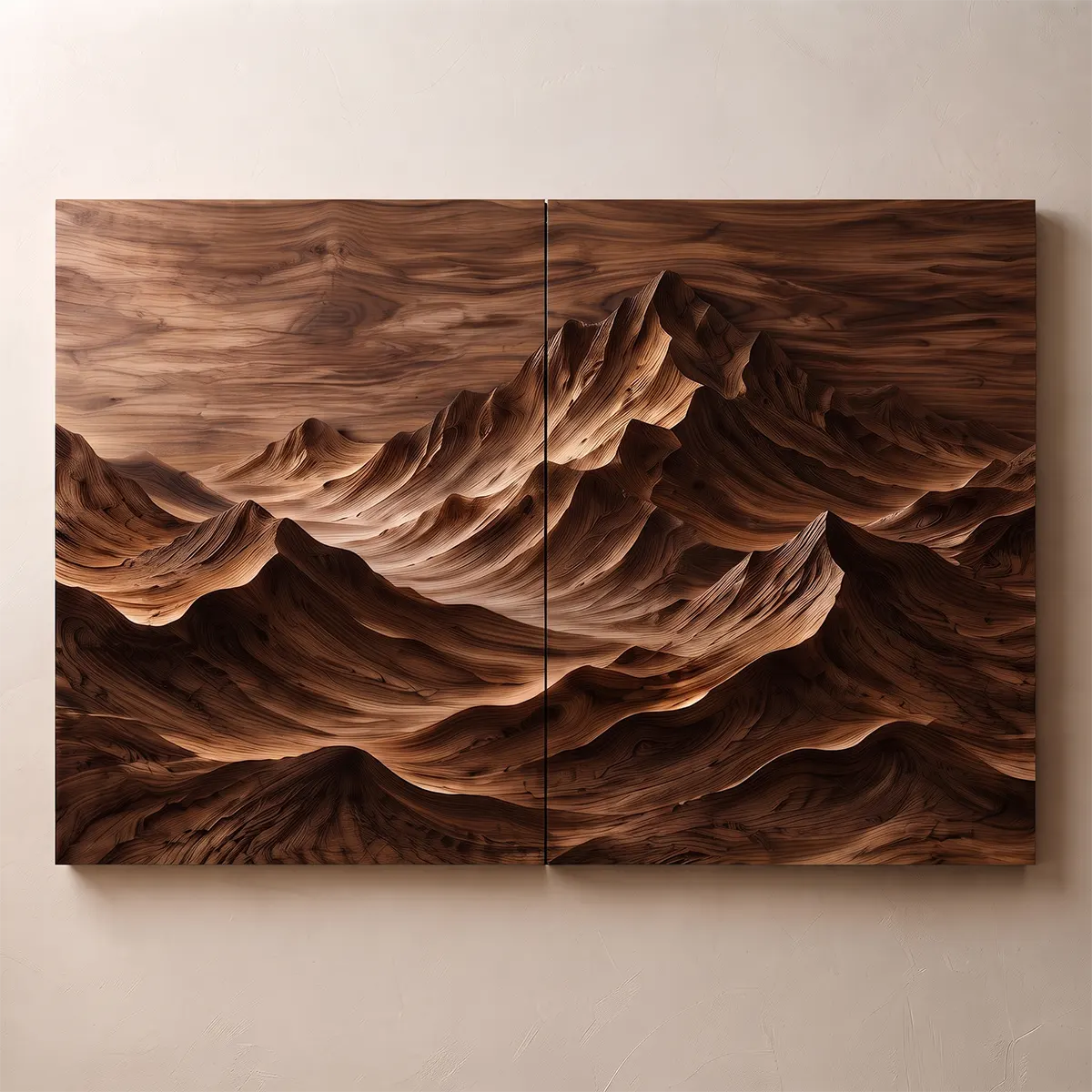 Mountain Wood Wall Art | Abstract Wooden Landscape Wall Decor for Living Room, Bedroom & Office TT006-1627