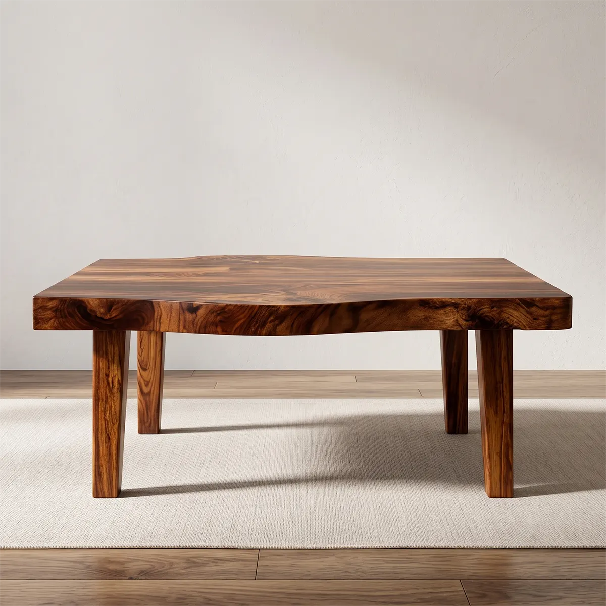 Organic Freeform Coffee Table | Sculptural Solid Wood Living Room Center Table TT006-2605