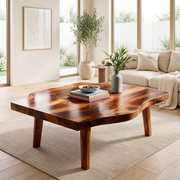 Organic Freeform Coffee Table | Sculptural Solid Wood Living Room Center Table TT006-2605