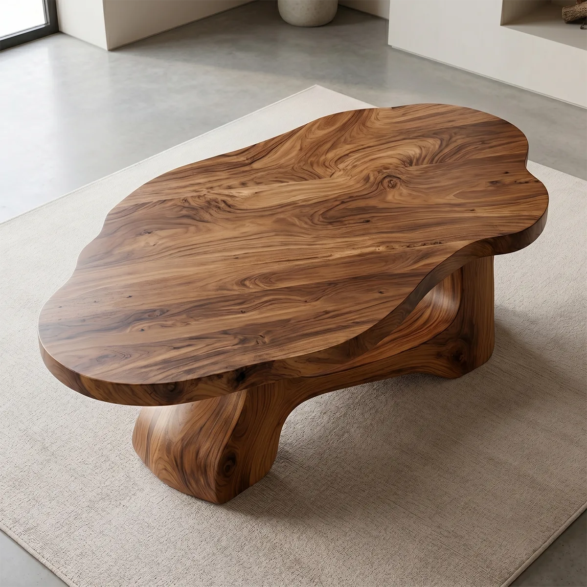 Natural Wood Coffee Table – Handmade Modern Organic Furniture