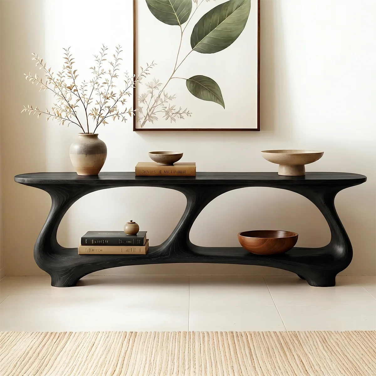 Luxury Solid Wood Console Table – Contemporary Entryway Accent Table