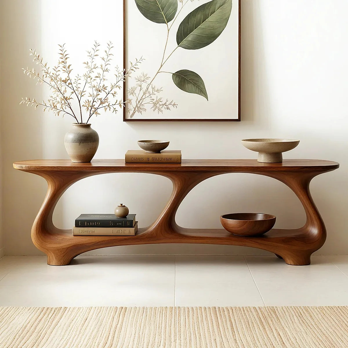Luxury Solid Wood Console Table – Contemporary Entryway Accent Table