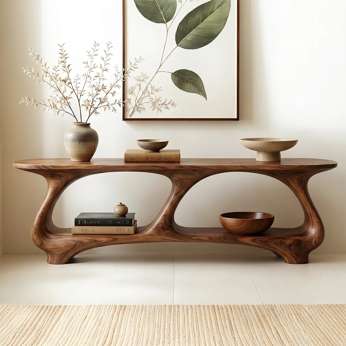 Luxury Solid Wood Console Table – Contemporary Entryway Accent Table