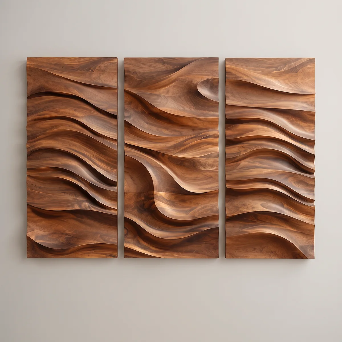 Abstract Wave Wood Wall Art | Modern Wooden Wall Decor for Living Room, Bedroom & Office TT006-9434