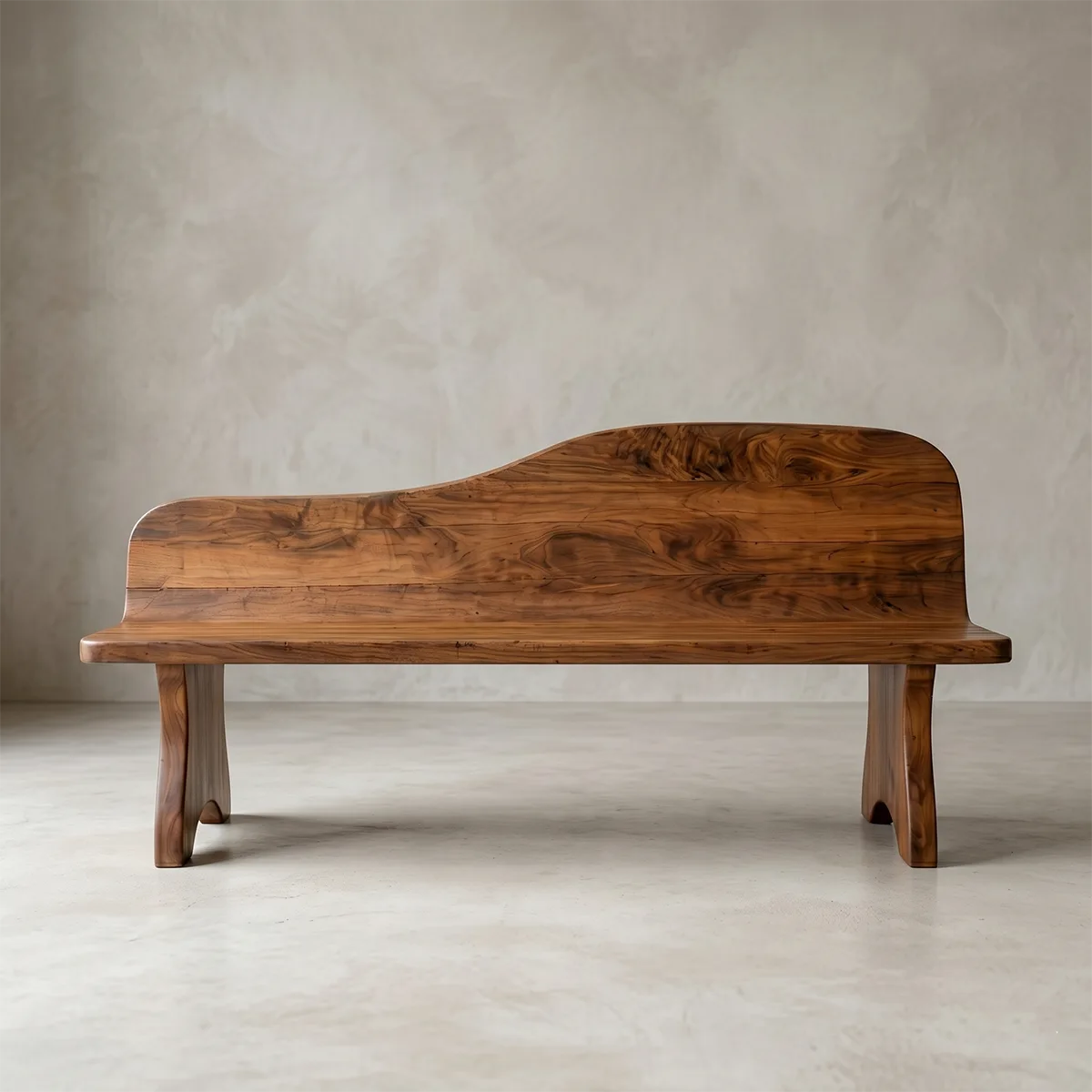 Handcrafted Solid Wood Outdoor Garden Bench