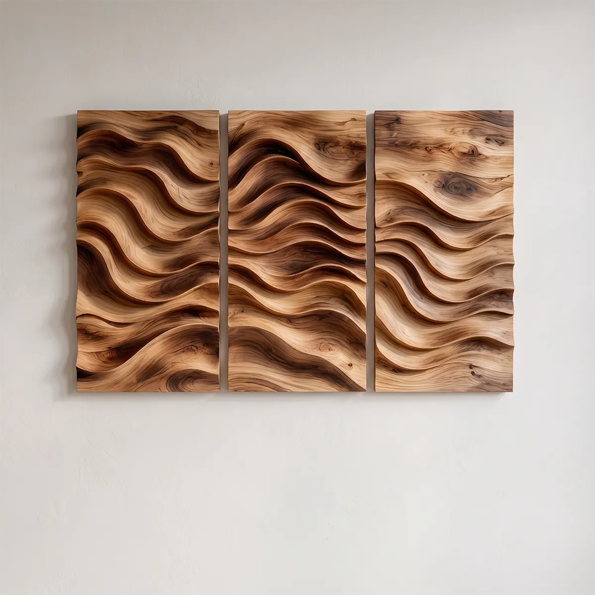 Abstract Wave Wood Wall Art | Modern Wooden Wall Decor for Living Room, Bedroom & Office TT006-3787