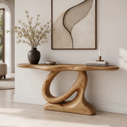 Solid Wood Console Table | Organic Modern Hallway Table