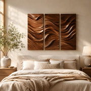 Abstract Wave Wood Wall Art | Vertical Wooden Wall Decor for Living Room, Bedroom & Office TT006-2055