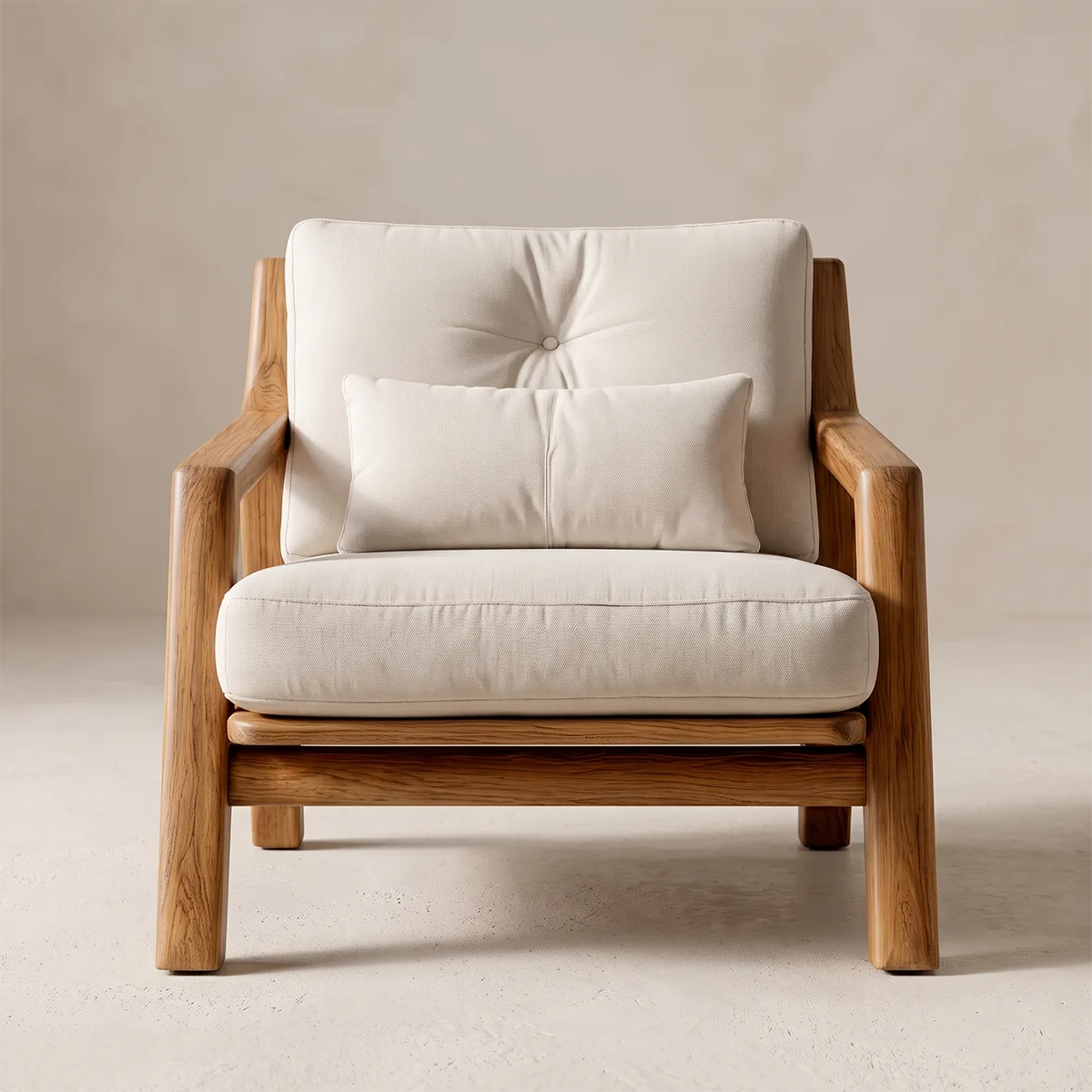 Solid Wood Lounge Chair | Modern Wooden Accent Chair for Living Room TT006-1283