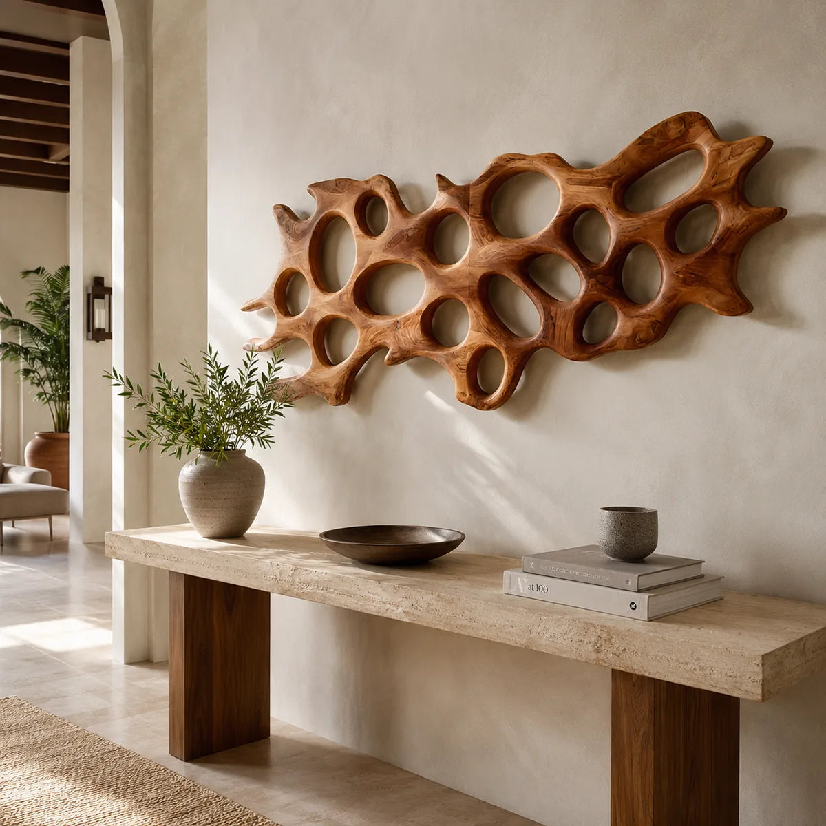 Abstract Organic Wood Wall Art | Modern Sculptural Wooden Wall Decor for Living Room, Bedroom & Office TT006-9592