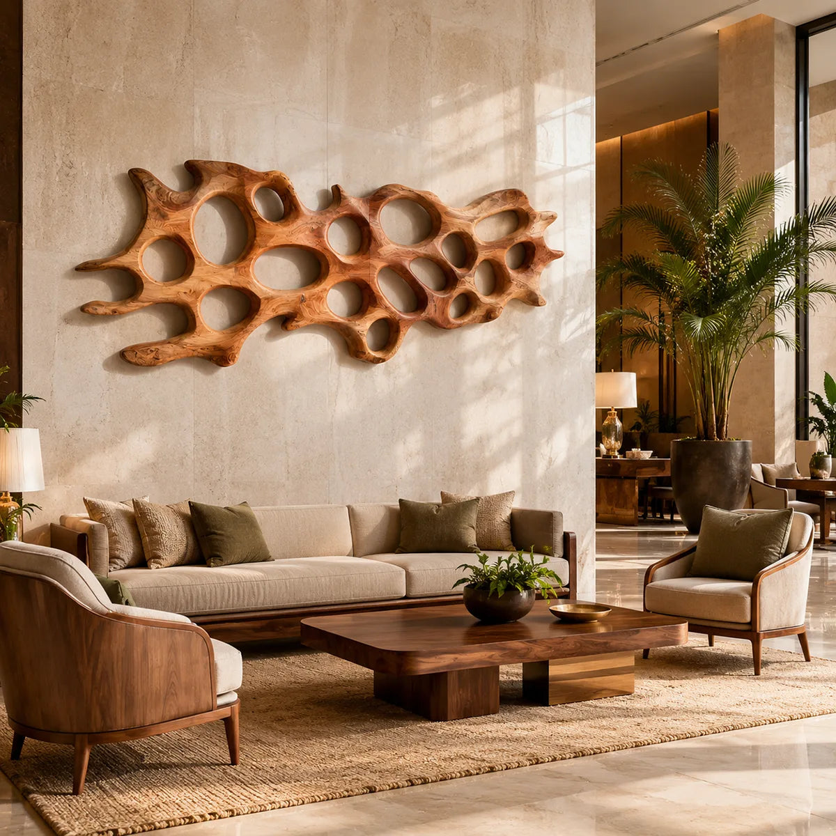 Abstract Organic Wood Wall Art | Modern Sculptural Wooden Wall Decor for Living Room, Bedroom & Office TT006-9592