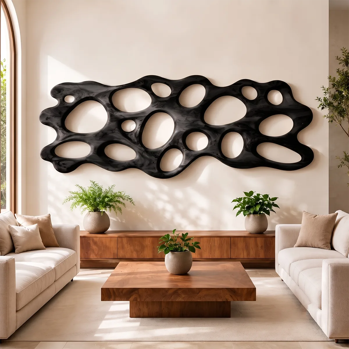 Abstract Organic Wood Wall Art | Modern Sculptural Wooden Wall Decor for Living Room, Bedroom & Office TT006-9555