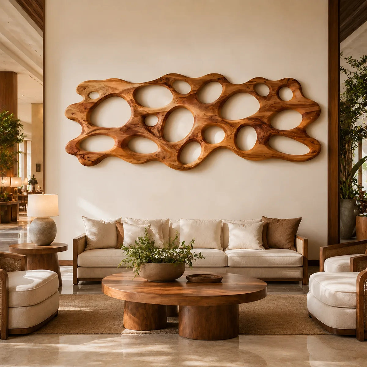 Abstract Organic Wood Wall Art | Modern Sculptural Wooden Wall Decor for Living Room, Bedroom & Office TT006-9555