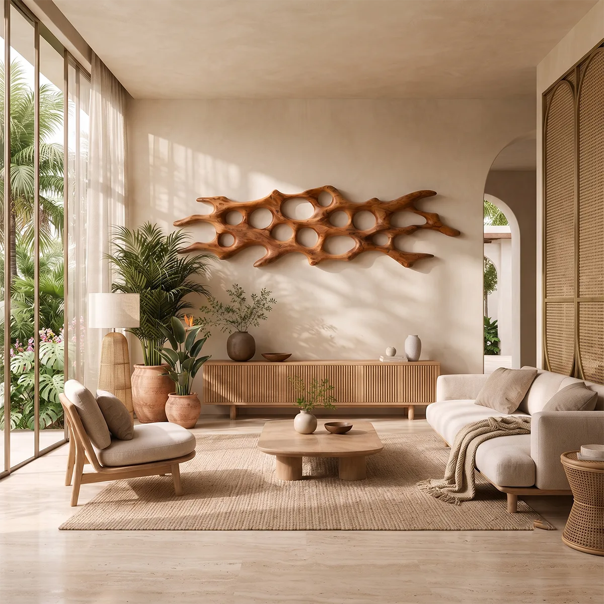 Abstract Organic Wood Wall Art | Modern Sculptural Wooden Wall Decor for Living Room, Bedroom & Office TT006-1213