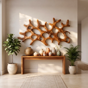 Abstract Organic Wood Wall Art | Modern Coral-Inspired Wooden Wall Decor for Living Room, Entryway & Office TT006-4296