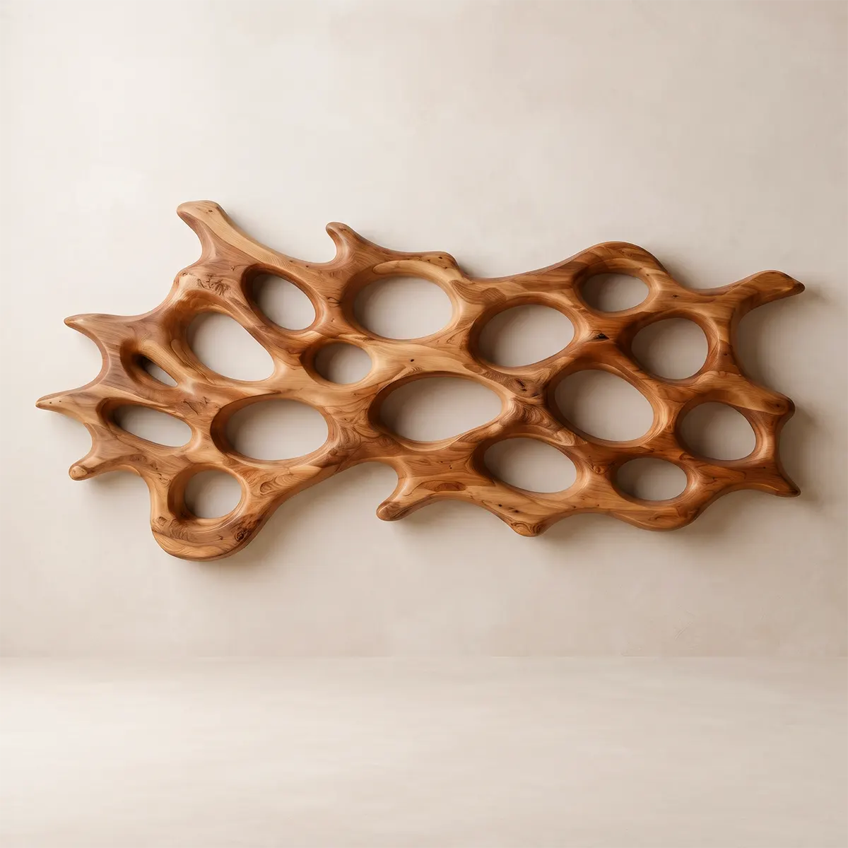 Abstract Organic Wood Wall Art | Modern Coral-Inspired Wooden Wall Decor for Living Room, Bedroom & Entryway TT006-3634