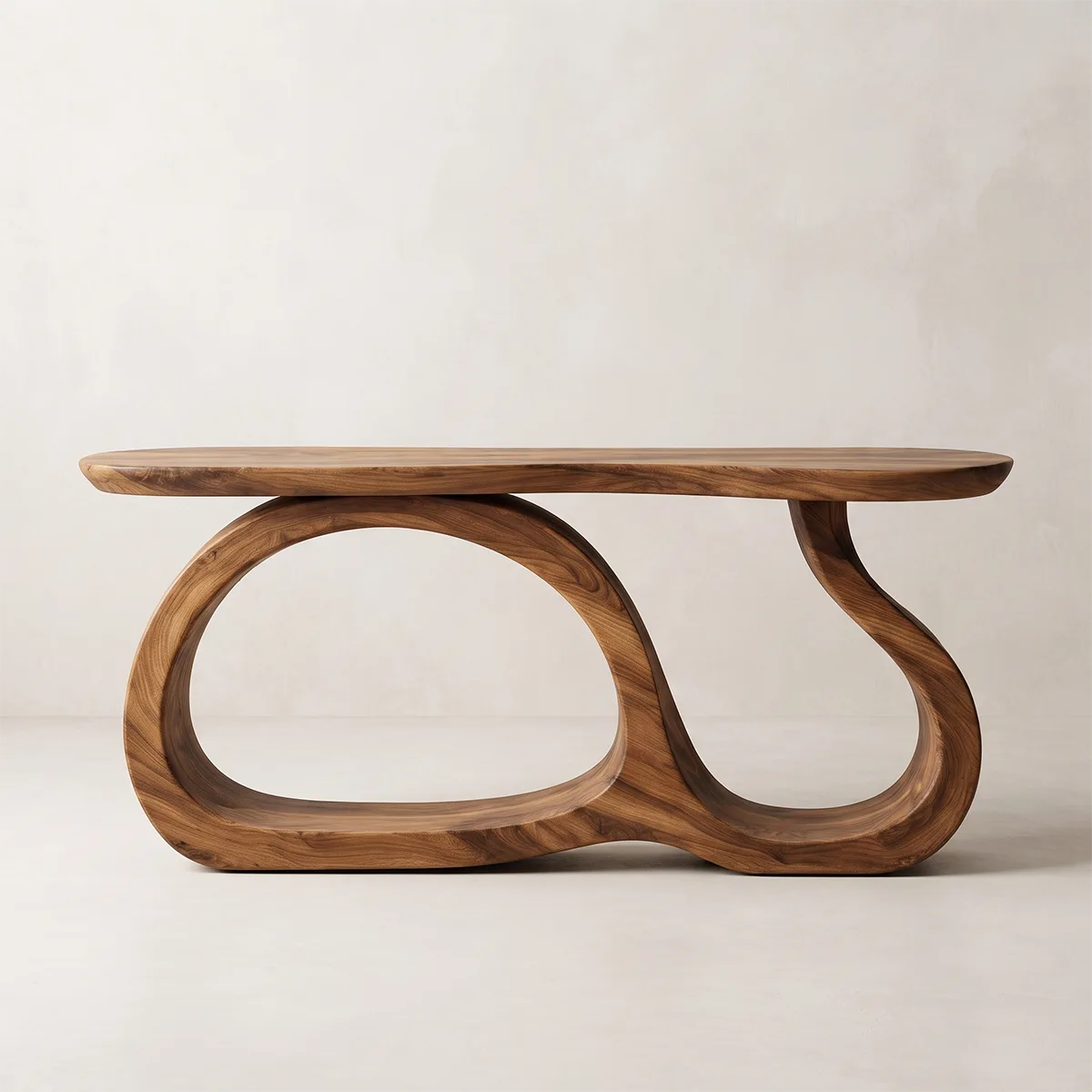 Modern Sculptural Console Table – Organic Contemporary Entryway Table TT006-3854