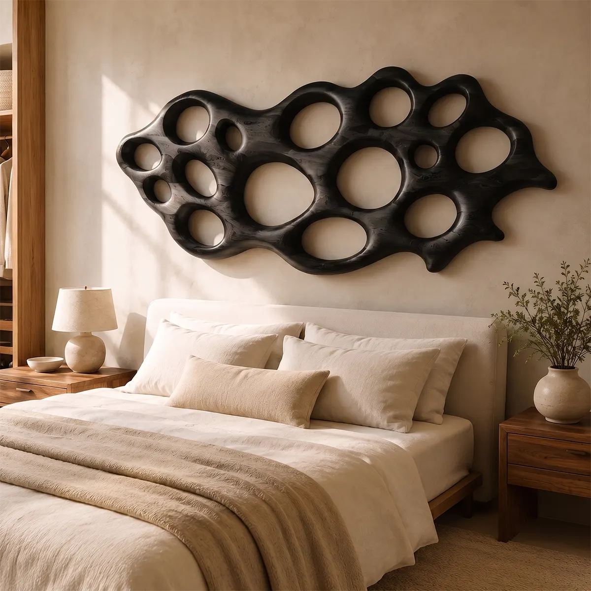 Abstract Organic Wood Wall Art | Modern Sculptural Wooden Wall Decor for Living Room, Entryway & Office TT006-7367