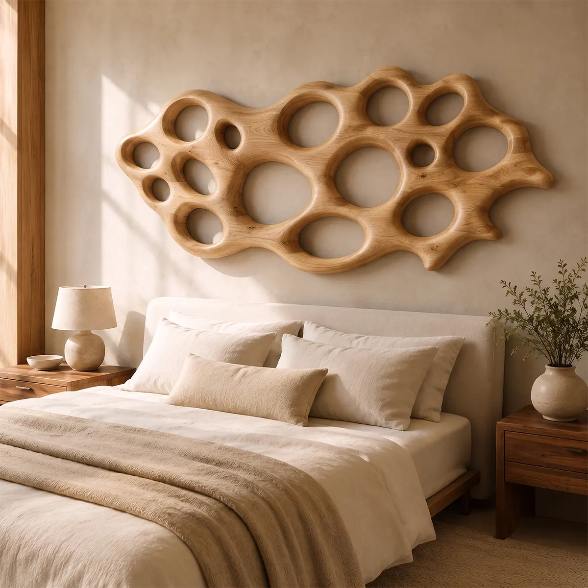 Abstract Organic Wood Wall Art | Modern Sculptural Wooden Wall Decor for Living Room, Entryway & Office TT006-7367