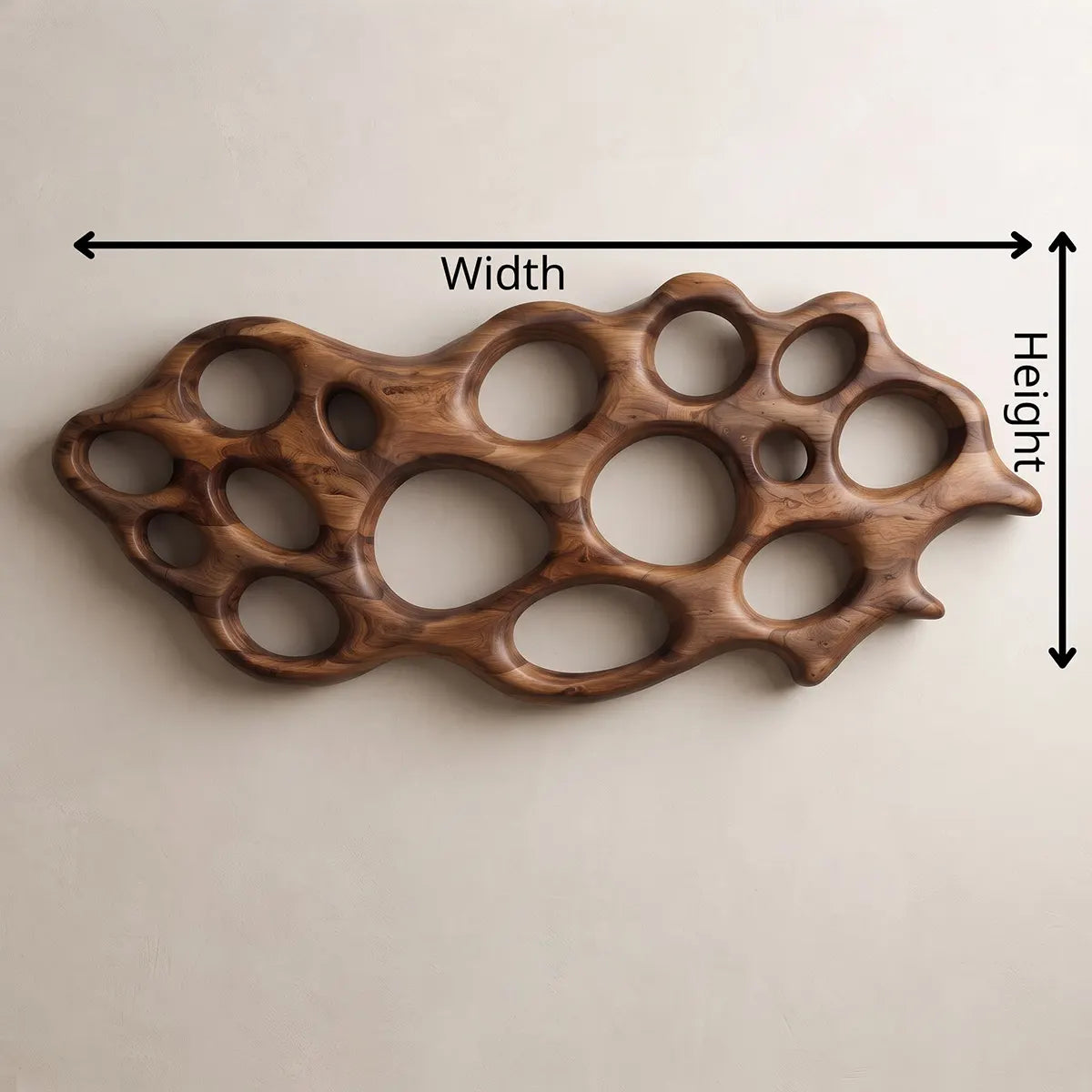 Abstract Organic Wood Wall Art | Modern Sculptural Wooden Wall Decor for Living Room, Entryway & Office TT006-7367