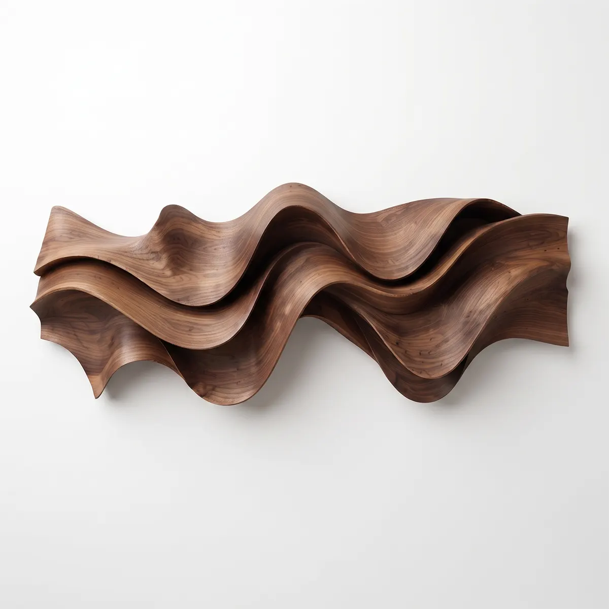 Abstract Wave Wood Wall Art | Large 3D Sculptural Wooden Wall Decor for Modern Living Room, Bedroom & Entryway TT006-8014