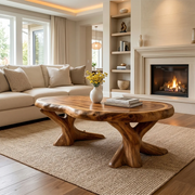 Organic Round Coffee Table for Modern Living Room Spaces TH003-5752