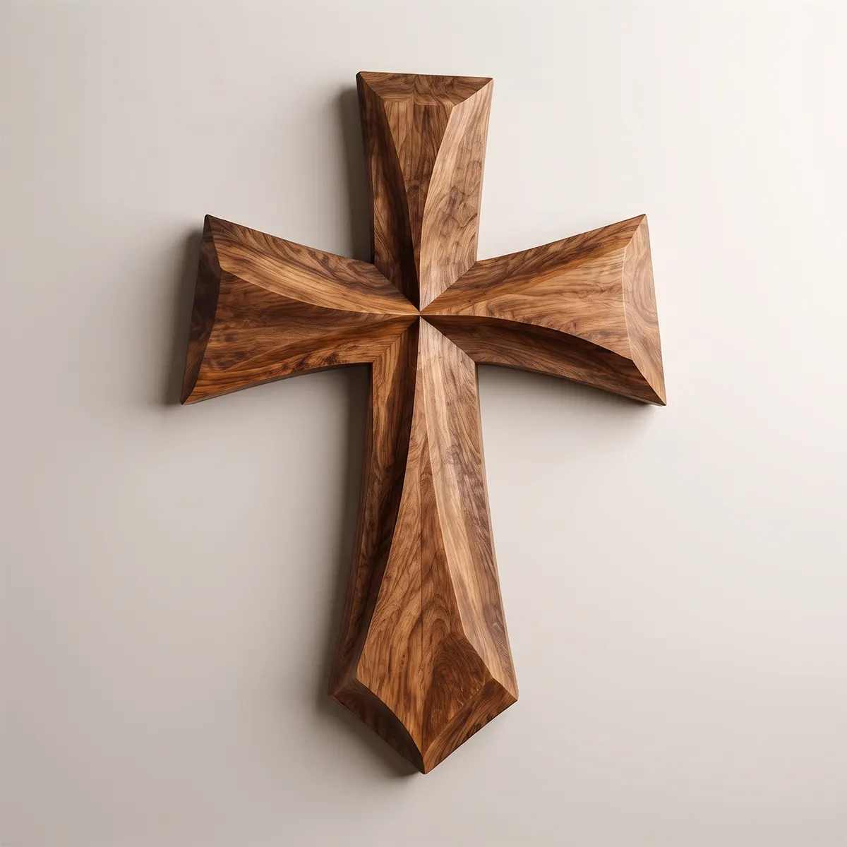 Wooden Cross Wall Art | Large Hand-Carved Christian Cross Wall Decor for Living Room, Prayer Room & Farmhouse Home TT006-2585